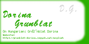 dorina grunblat business card